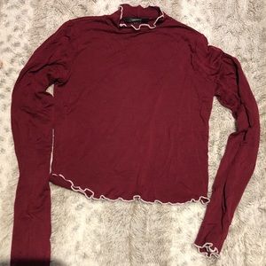 Burgundy long sleeve T